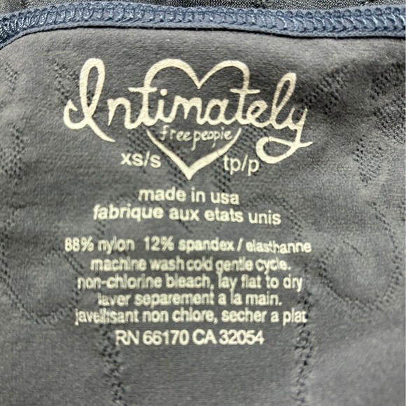 Free People Intimately Floral Bandeau Tube Top Blue XS/S Sweetheart Stretch NWOT - Picture 2 of 4